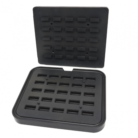 Forme de tarta - Forma de tarta dreptunghiulara 50x23/42x17 mm - 25 bucati