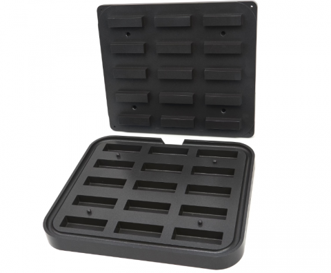 Forme de tarta - Forma de tarta dreptunghiulara 90x30/85x26 mm - 15 bucati