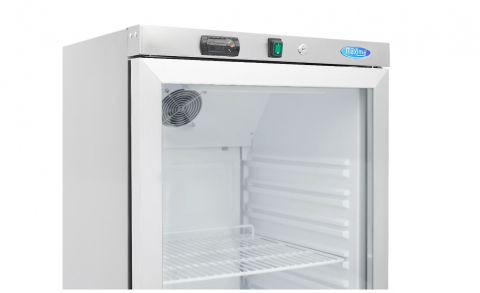 Frigider cu usa de sticla, inox, 400 litri, 372W [5]