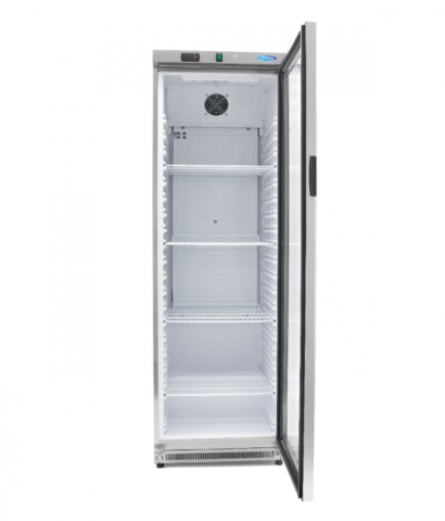 Frigider cu usa de sticla, inox, 400 litri, 372W [4]