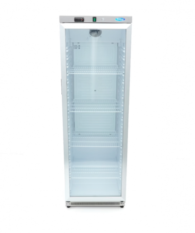 Frigider cu usa de sticla, inox, 400 litri, 372W [1]