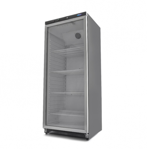 Frigidere profesionale - Frigider din usa de sticla, negru, 600 litri, 462W
