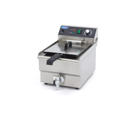 Echipamente de Gatit - Friteuza electrica cu 1 cos si robinet de scurgere, 13 litri