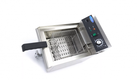 Friteuza electrica cu 1 cos si robinet de scurgere, 13 litri [5]