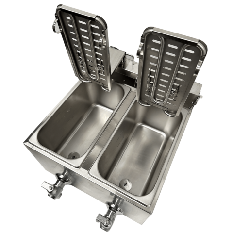 Friteuza electrica dubla cu robinet de scurgere, 2x4 litri [1]