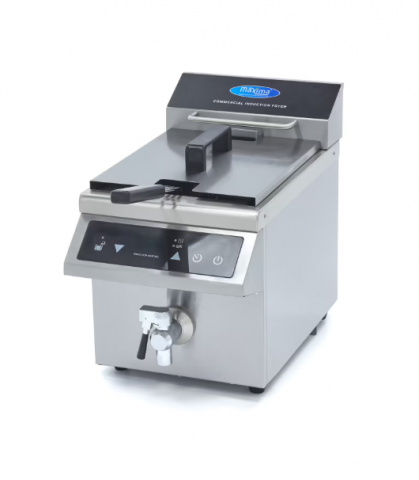 Friteuze - Friteuza cu inductie, robinet de scurgere, 8 litri