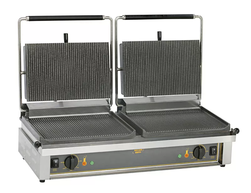 Gratare profesionale - Grill electric dublu panini striat, 6000W