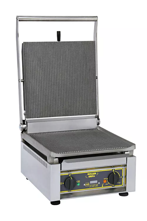Gratare profesionale - Grill electric panini striat, temporizator incorporat 300°C , 3600W
