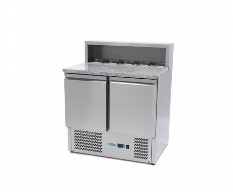 Mese reci - Masa rece pentru pizza cu vitrina si 2 usi, 110x90 cm