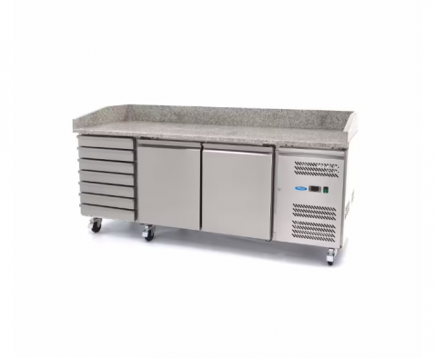 Mese reci - Masa rece pentru pizza cu 2 usi, 202x100 cm