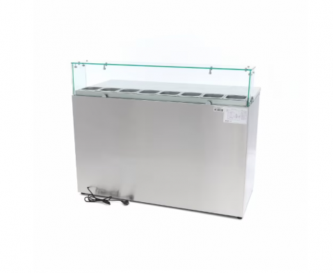 Masa rece pentru pizza cu vitrina de sticla si 3 usi, 137x110 cm [1]