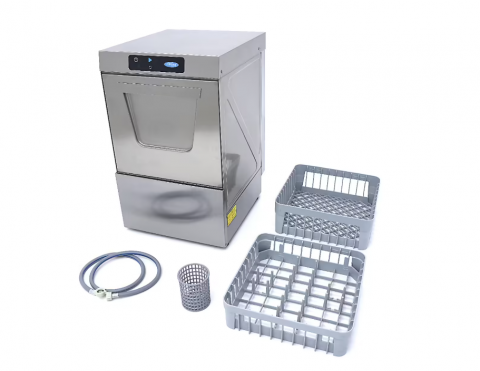 Masina de spalat vase cu pompa de clatire, detergent si scurgere 40x40 cm, 3300W [10]