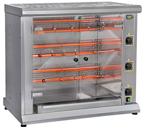 Rotisoare profesionale - Rotisor electric profesional cu 3 tepuse