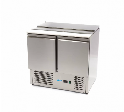 Mese reci - Saladeta/masa rece din inox cu 2 usi 257 litri, 90 cm