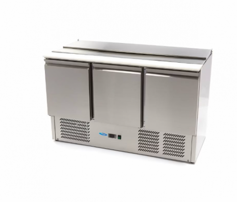 Mese reci - Saladeta/masa rece din inox cu 3 usi 400 litri