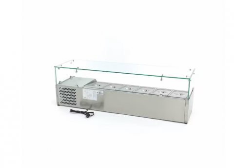Vitrina frigorifia de sticla 6 x GN 1/3 140x44 cm [3]