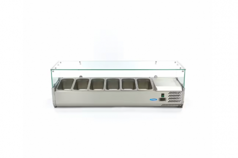 Vitrina frigorifia de sticla 6 x GN 1/3 140x44 cm [1]