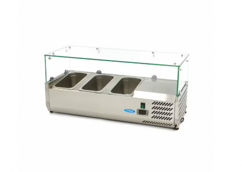 Vitrina frigorifica de sticla 3 x 1/3 GN 95x44 cm [2]