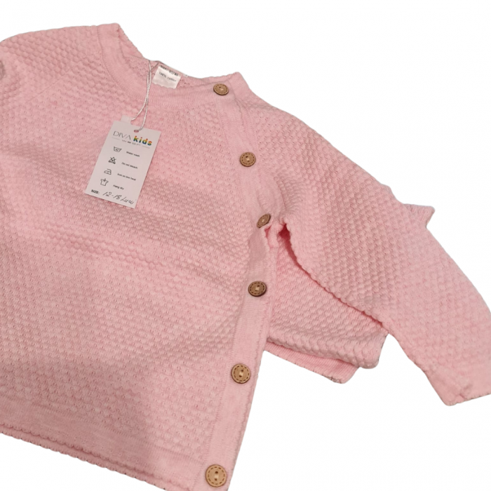 Set tricotat pentru copii din bumbac roz HAPPY [3]