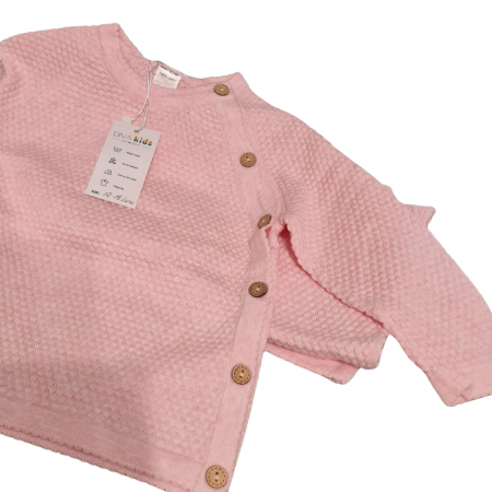 Set tricotat pentru copii din bumbac roz HAPPY [2]