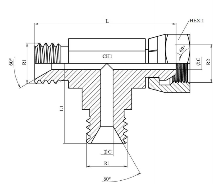 Adaptor t cu filet exterior bspp bspp interior bspp (variante multiple) [2]