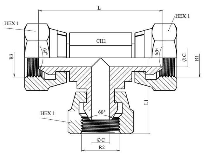 Adaptor t cu filet interior bspp bspp bspp (variante multiple) [2]