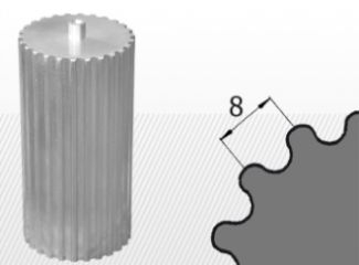 Bare dintate profil HTD 8m bar (variante multiple) [1]