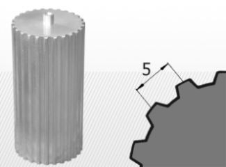 Bara dintata T5 Z=16 L=140mm Al [1]