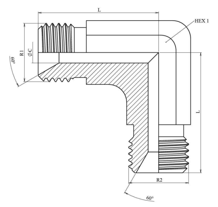 Cot cu filet exterior bspp bspp (variante multiple) [2]