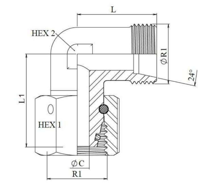 Cot cu filet interior exterior metric (variante multiple) [2]