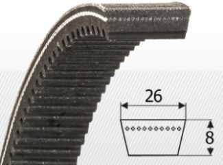 Curea VX26x8x525 Li, Optibelt [2]