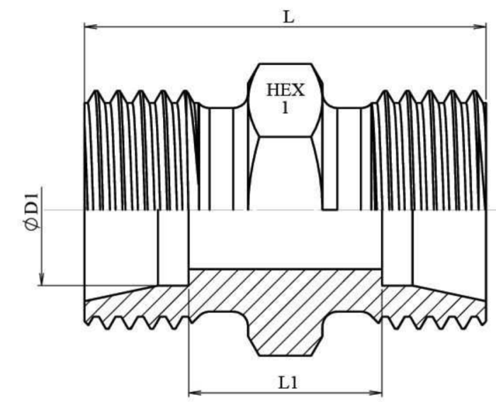 Fiting drept cu filet exterior metric metric (variante multiple) [2]