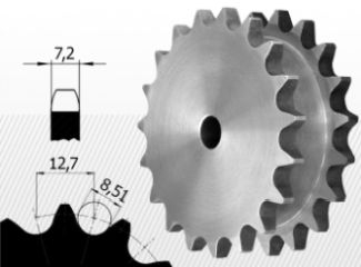 Roata de lant duplex simplex 08B (variante multiple) [1]