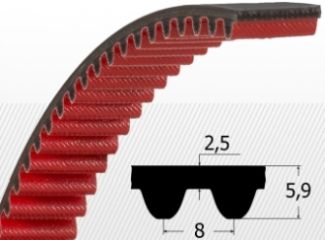 curele dintate - Curea HTD 8M 800-12 (z=100) Optibelt Delta Chain Carbon