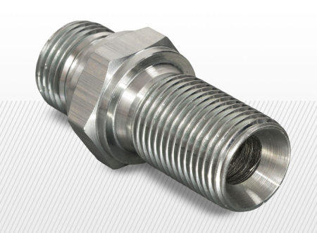 COMPONENTE INDUSTRIALE - Adaptor drept cu montare pe panou filet exterior bspp bspp (variante multiple)
