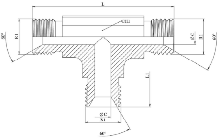 Adaptor t cu filet exterior bspp bspp bspp (variante multiple) [1]