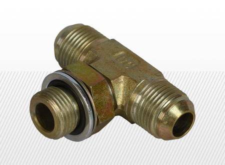 COMPONENTE INDUSTRIALE - Adaptor T cu FE, 9/16" - G1/4" - 9/16" | UNF(JIC) - BSPP - UNF(JIC), montaj in bloc