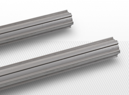 COMPONENTE INDUSTRIALE - Ax canelat 21XS 25X21X6 L=2500mm| INOX 1.4301