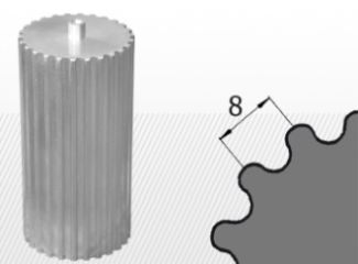 COMPONENTE INDUSTRIALE - Bare dintate profil Polychain 8m bar (variante multiple)