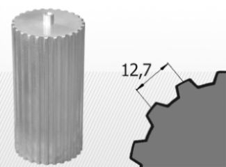 COMPONENTE INDUSTRIALE - Bara dintata H, Z=21, L=200mm, aluminiu