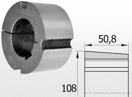 tb 3020 bi - Bucse conice cu alezaj in toli TB 3020 BI (variante multiple)