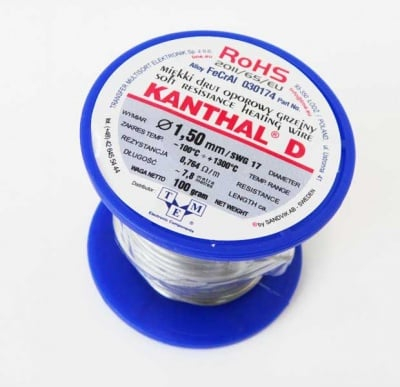 Electronice - Fir Nichelina Kanthal, 1.5 mm, 100g