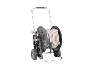 COMPONENTE INDUSTRIALE - Carucior cu 25 m furtun gradina si duza stropit | GENIUS COMPACT-25 PRONTO (SILVER) 8858