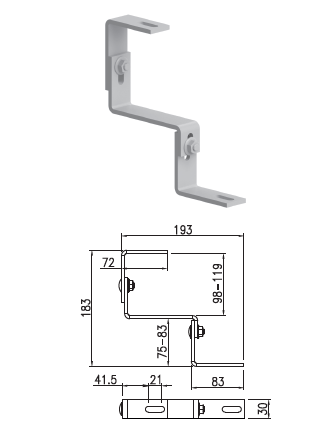 profiluri din aluminiu - Clema ajustabila (variante multiple)