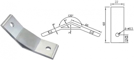 Coltar 135 grade, din Aluminiu [2]