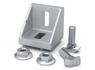 COMPONENTE INDUSTRIALE - Set coltar pentru profiluri din aluminiu 40x80 Slot 8 cu capac 093W802N08S02