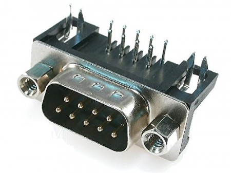 Cabluri mufate si conectori - Conector DB9, tata, soclu, 90 grade