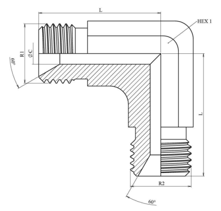Cot cu filet exterior bspp bspp (variante multiple) [1]
