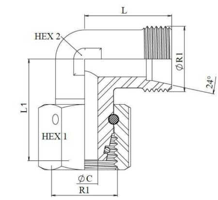 Cot cu filet interior exterior metric (variante multiple) [1]