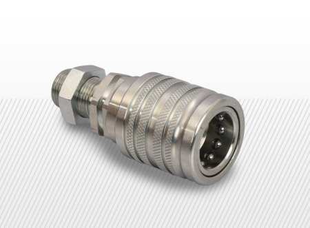 COMPONENTE INDUSTRIALE - Cupla rapida tata push-pull cu bile BG3, filet exterior | montaj pe panou M14x1.5 08L, DN12/250 bar